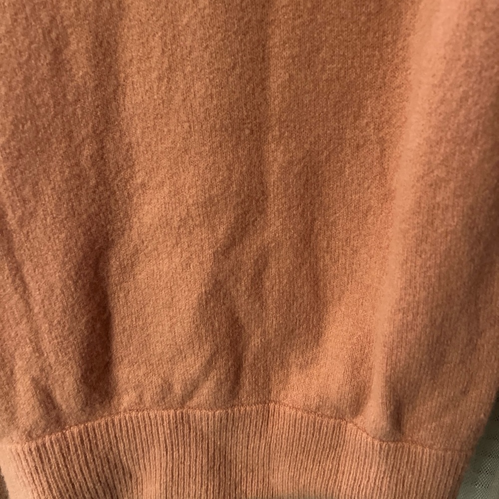 Madewell dusty orange cross front v-neck sweater size Small D1 - Picture 6 of 12